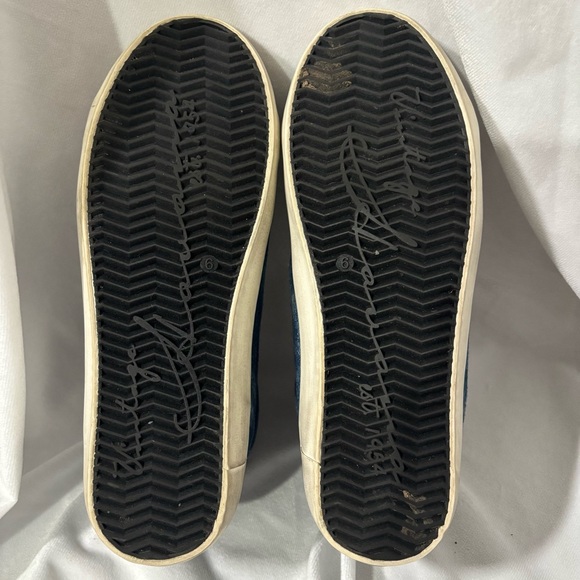 Vintage Havana Blue Denim Shoes Sneakers Size 6 Chain Link Slip On - Picture 6 of 7